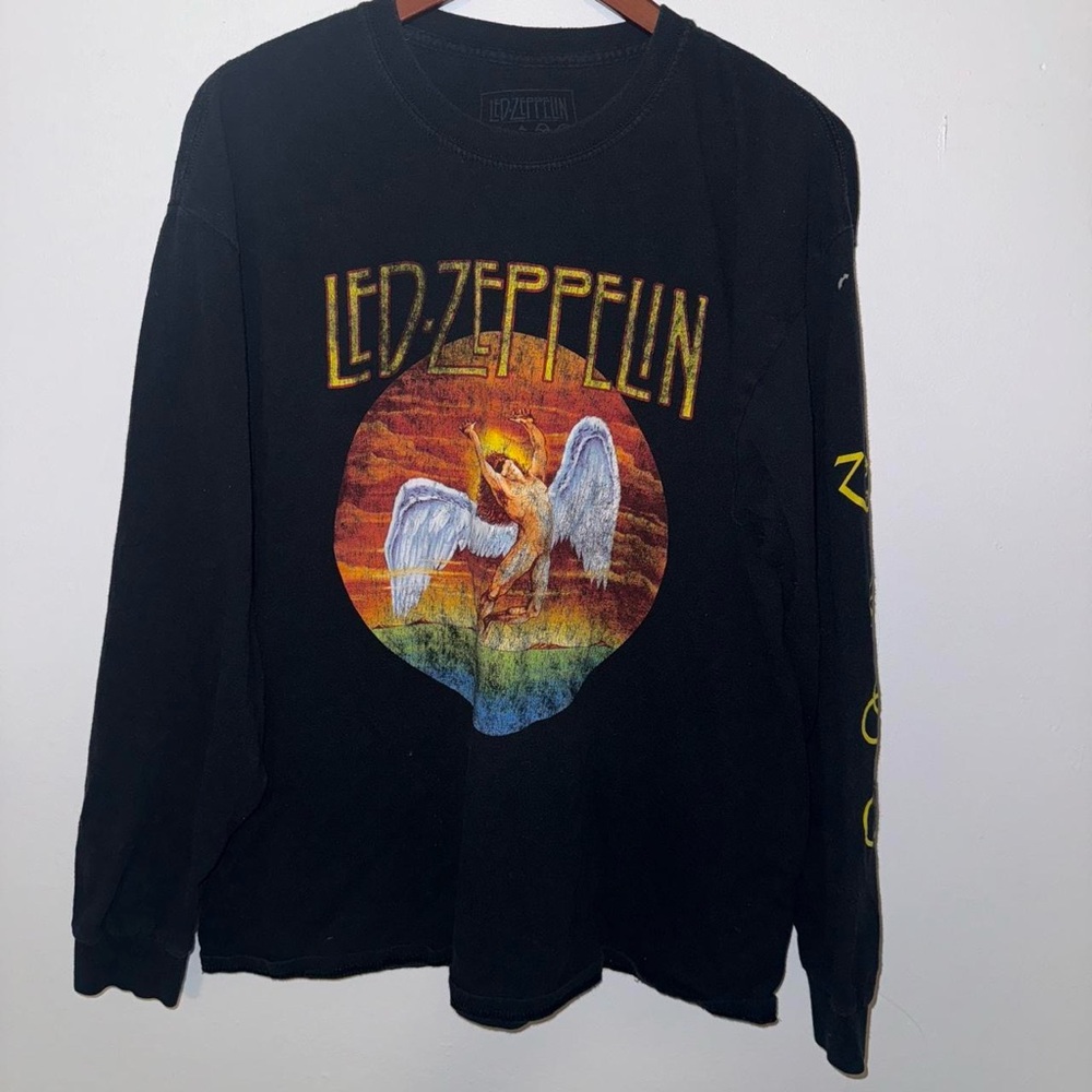 Led Zeppelin Black Graphic Long Sleeve Tee